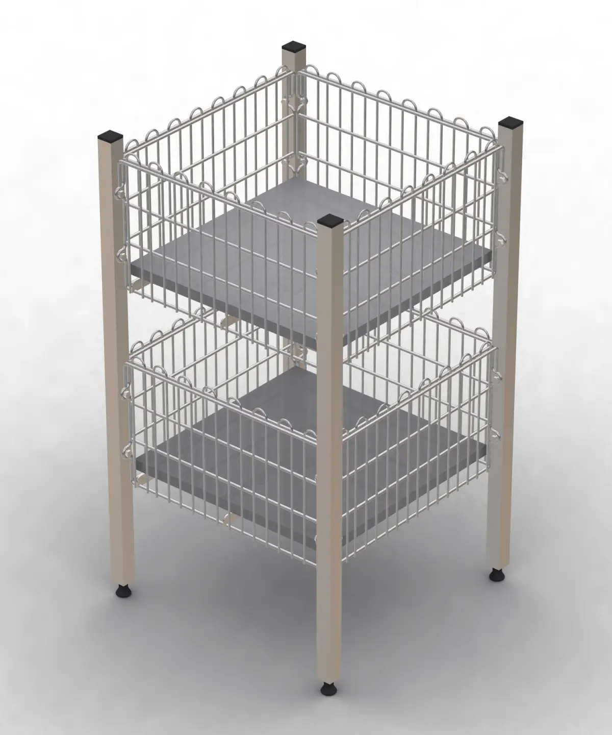 Çift Katlı Teşhir Sepeti 500X500