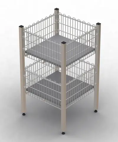 Çift Katlı Teşhir Sepeti 500X500