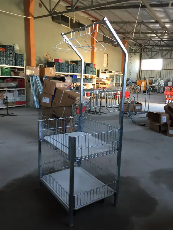 Çift Katlı Teşhir Askılıklı Sepeti 600X800